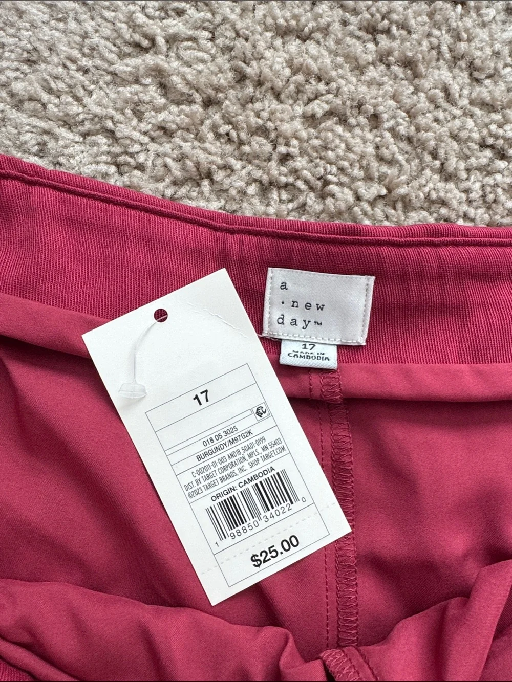 S61 NWT A New Day High Rise Pleated Mini Skort - Size: 17
